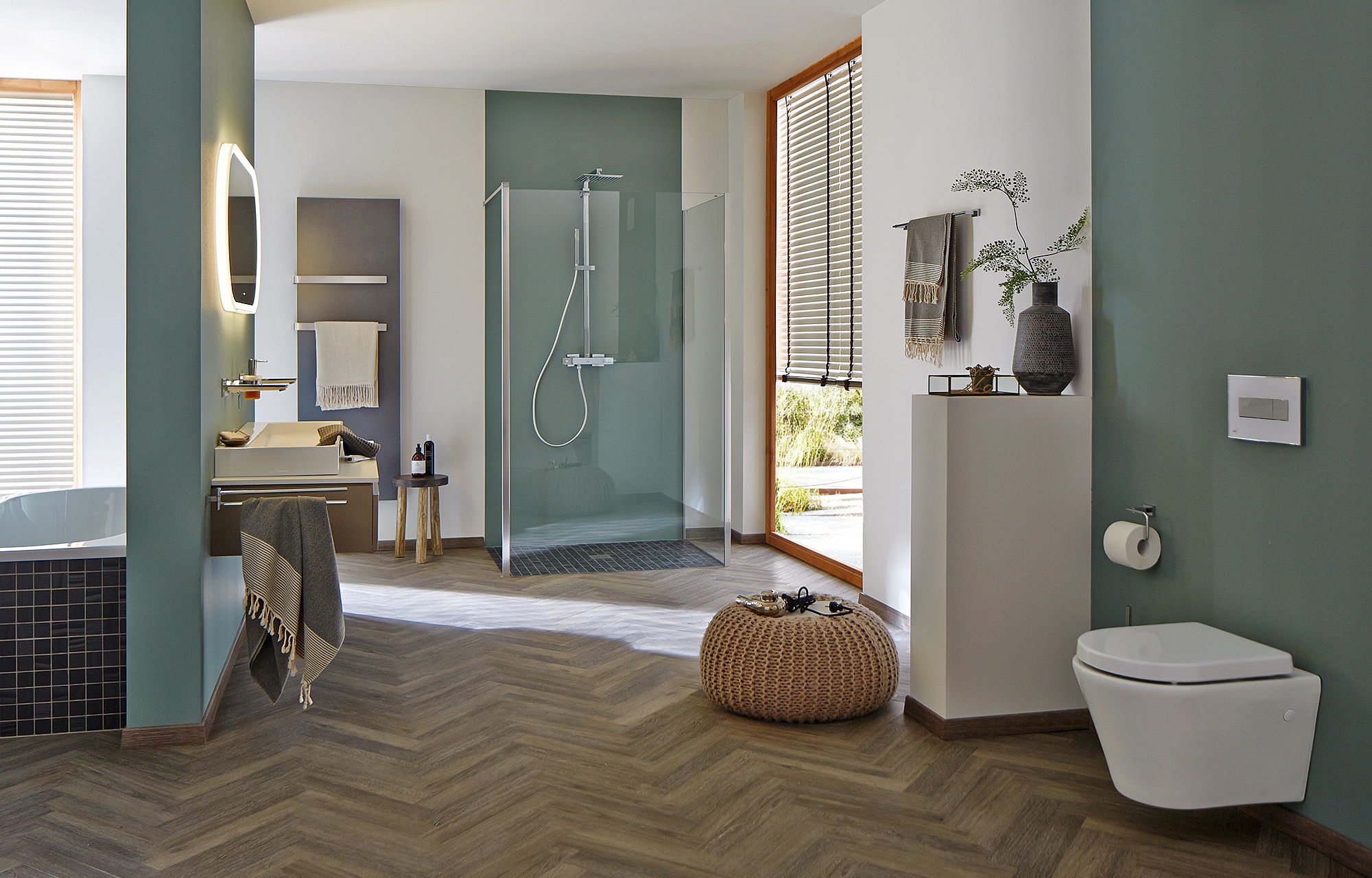 Kermi Duschdesign Walk-In-Duschkabine WALK-IN XB Wall mit Seitenwand