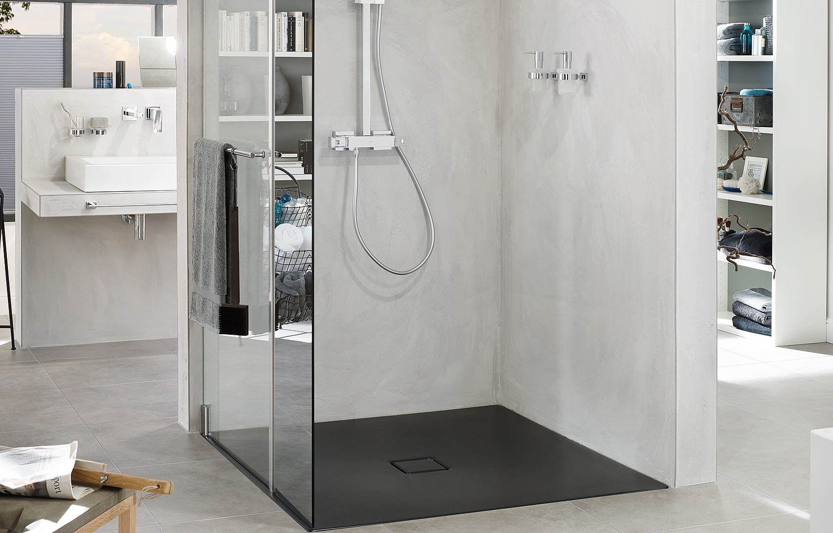 Kermi Duschdesign Beschlag-Duschkabine PASA WALK-IN Wall