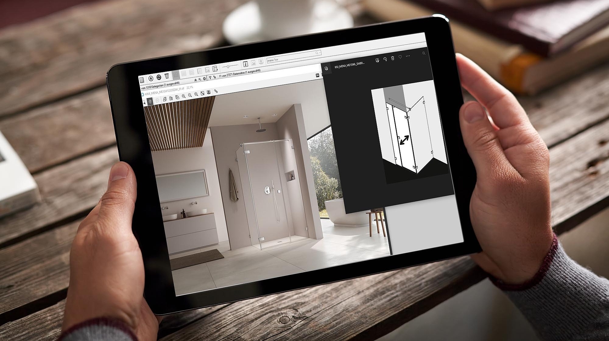 Kermi Duschdesign 3D-Badplandaten