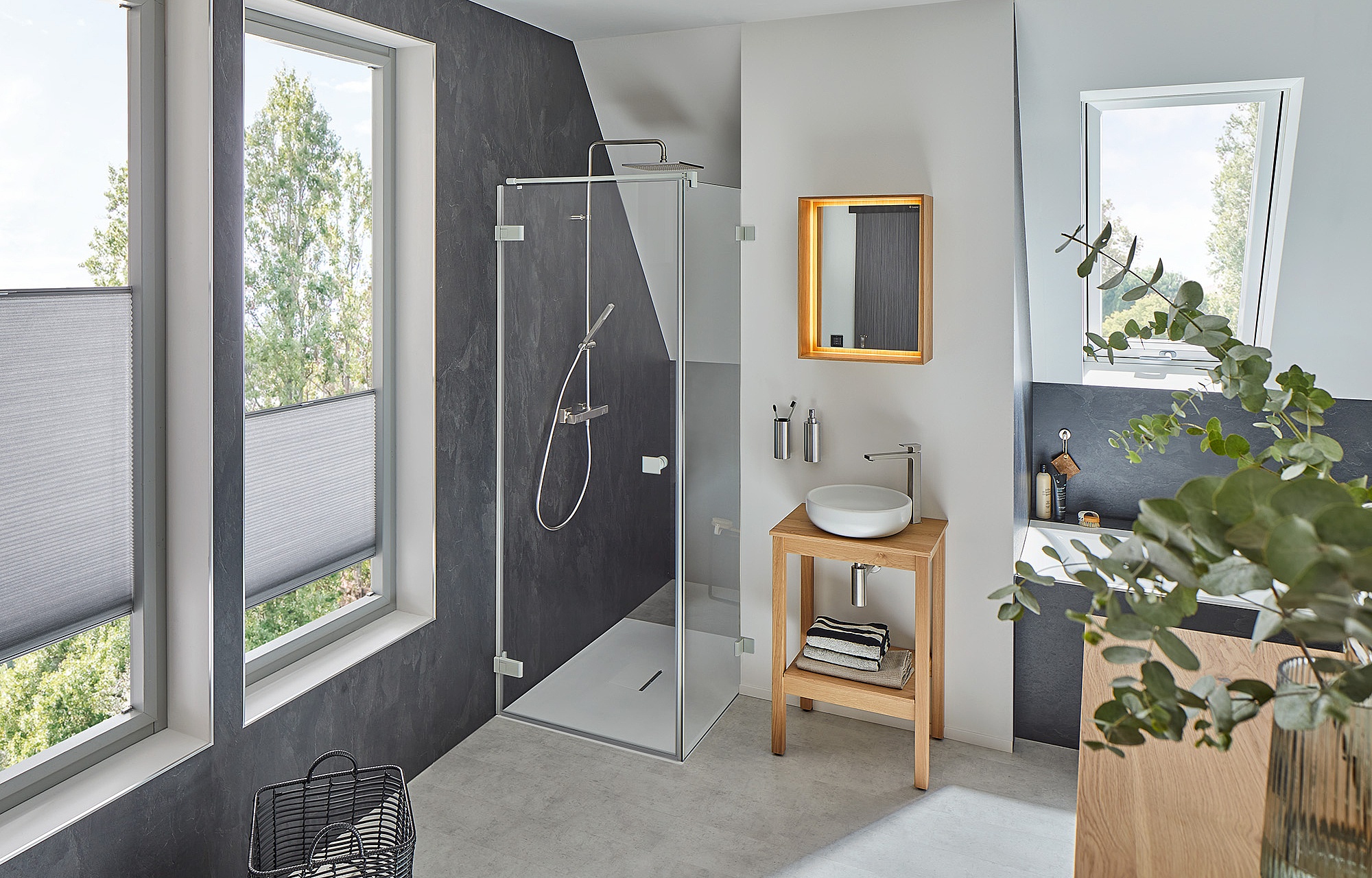 Kermi Duschdesign Duschkabine MENA modernes Bad im Landhaus Stil