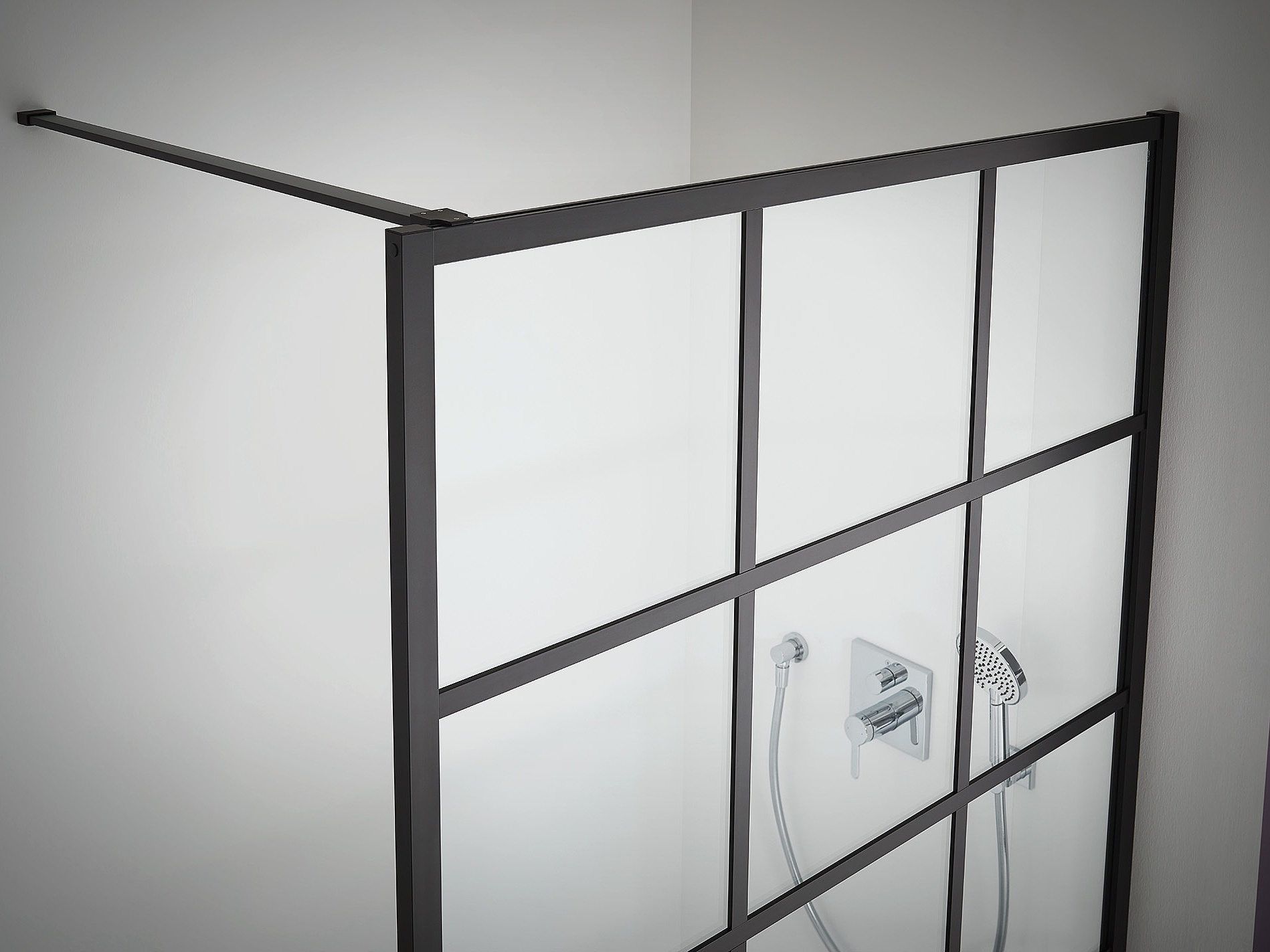 Kermi Duschdesign Walk-In-Duschkabine WALK-IN XD Wall mit Profil Loft Detail