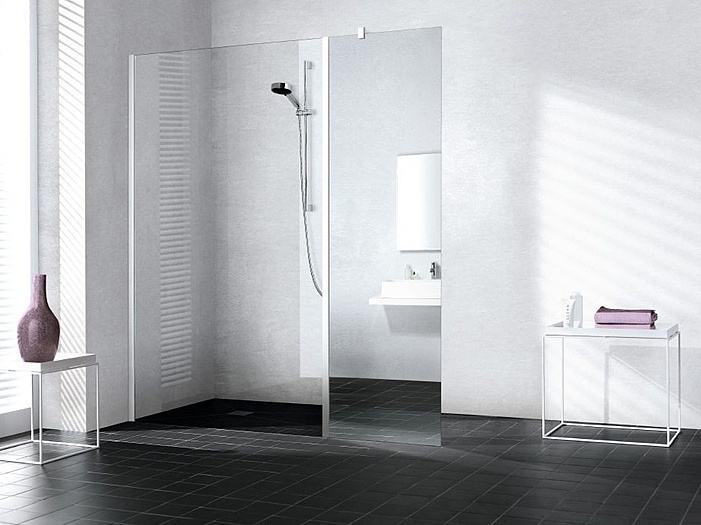 Kermi Duschdesign Walk-In-Duschkabine WALK-IN XB Festfeld in Flucht zur Kombination mit WALK-IN XB Wall mit Spiegelglas