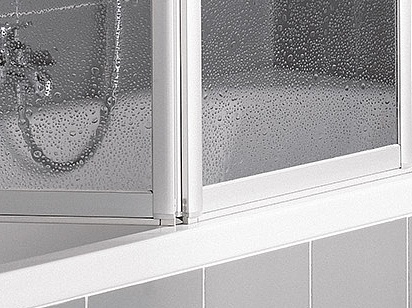Kermi Duschdesign Duschkabine VARIO 2000 Faltwand 3-flügelig auf Badewanne