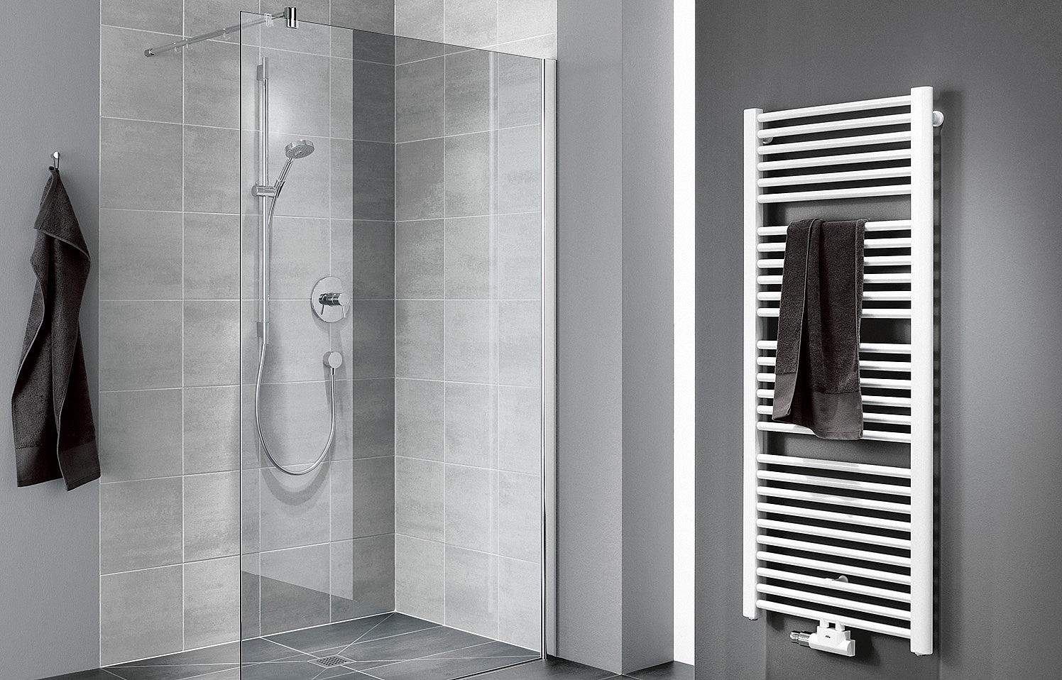 Kermi Duschdesign Beschlag-Duschkabine PASA XP WALK-IN Wall