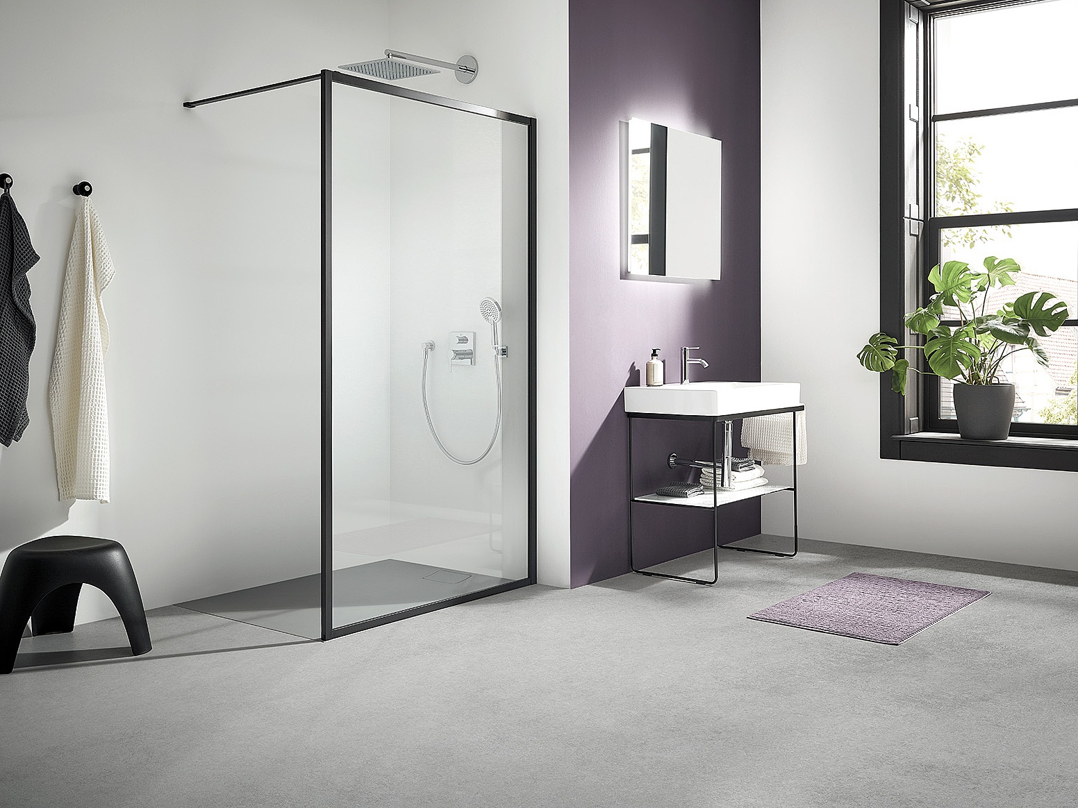 Kermi Duschdesign Walk-In-Duschkabine WALK-IN XD Wall