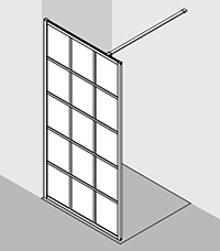 Kermi Duschdesign Walk-In-Duschkabine WALK-IN XD Wall mit Profil Loft