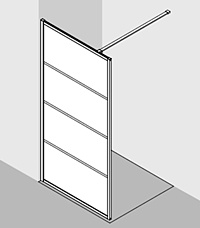 Kermi Duschdesign Walk-In-Duschkabine WALK-IN XD Wall mit Print Stripes