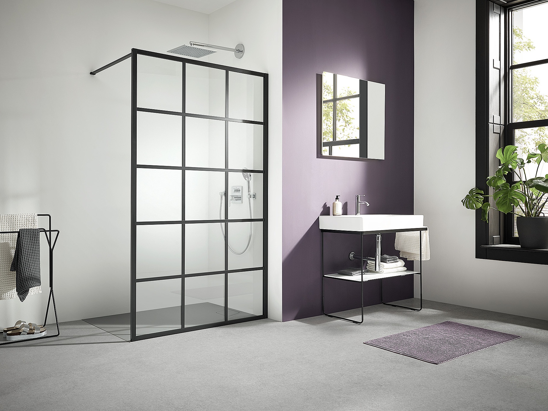 Kermi Duschdesign Walk-In-Duschkabine WALK-IN XD Wall mit Profil Loft