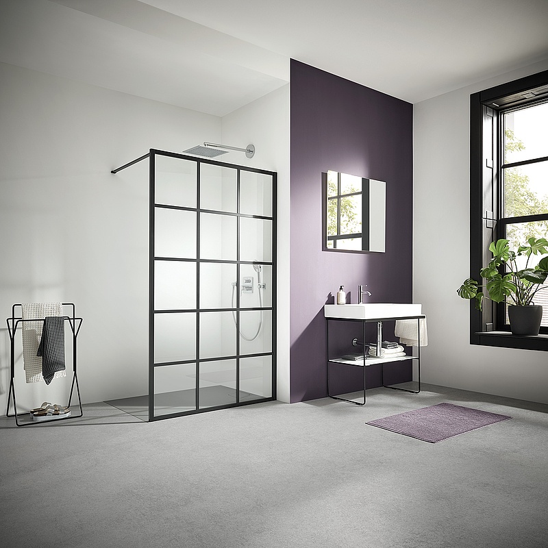Kermi Duschdesign Walk-In-Duschkabine WALK-IN XD Wall mit Profil Loft