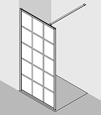 Kermi Duschdesign Walk-In-Duschkabine WALK-IN XD Wall mit Print Loft