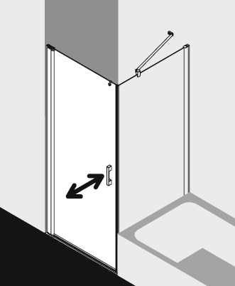 Kermi Duschdesign Duschkabine PEGA PE1KL TVOR