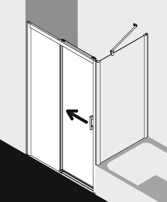 Kermi Duschdesign Duschkabine PEGA PED2L TVDR
