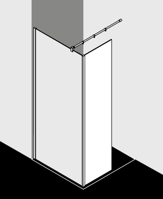 Kermi Duschdesign Duschkabine - WALK-IN XB FFL