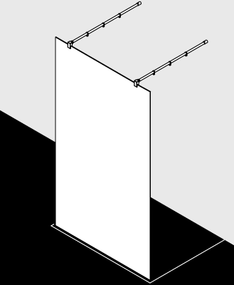 Kermi Duschdesign Duschkabine - WALK-IN XB FW1