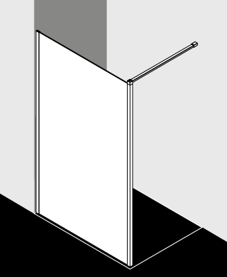Kermi Duschdesign Duschkabine - WALK-IN XB WDL