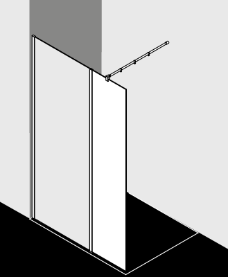 Kermi Duschdesign Duschkabine - WALK-IN XB WHIL