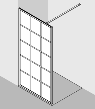 Kermi Duschdesign Walk-In-Duschkabine WALK-IN XD Wall mit Print Loft